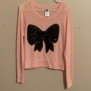 ML...Women’s Size M..(EUC) Pink/Black Sweater 🎀